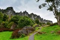 Stunning rock formations, the filming location of `The Hobbit, an Unexpected Journey`, in New Zealand