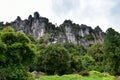 Stunning rock formations at Mangaotaki Valley, the filming location of `The Hobbit, an Unexpected Journey` Royalty Free Stock Photo