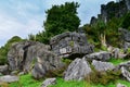 Stunning rock formations, the filming location of `The Hobbit, an Unexpected Journey`, in New Zealand Royalty Free Stock Photo