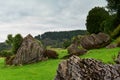 Stunning rock formations at Mangaotaki Valley, filming location of `The Hobbit, an Unexpected Journey` Royalty Free Stock Photo