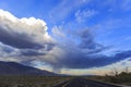 Stunning rural highway 395 landscape with beautiful clouds