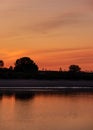 Stunning San Diego Sunset reflecting onto Mission Bay Royalty Free Stock Photo