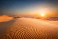 Stunning sand dunes of Sahara desert in Merzouga