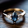 A stunning sapphire and diamond ring with a classic and timeless design