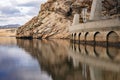 Stunning scene of the Tarryall Reservoir in Colorado, featuring blue waters near the dam Royalty Free Stock Photo