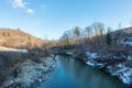 Stunning scenery around a river in the mountains of Grevena, close to Vasilitsa ski center