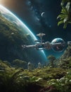 Sci-fi Fantasy Exoplanet Scene