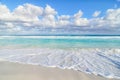 Stunning sea view at sandy beach Royalty Free Stock Photo