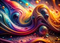 Stunning Seamless Abstract Background Design Vibrant Fluid Swirls Luxurious Bokeh Effects and Premium Artistic Texture