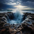 Stunning seascape with wide-angle lens and polarizing filter