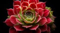 stunning Sempervivum plant in full blossom