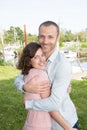 Stunning sensual outdoor portrait of young love fashion couple posing