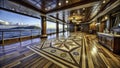 Stunning Shipdeck Tile Parquet Flooring Elegant Nautical Designs for Modern Ship Interiors Maritime Architecture Royalty Free Stock Photo