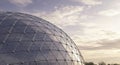 Modern Geodesic Dome Architecture Against Cloudy Sky Royalty Free Stock Photo