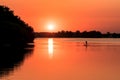 Sunset paddleboard Royalty Free Stock Photo