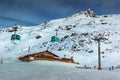 Stunning ski resort in the Alps,Les Menuires,France,Europe Royalty Free Stock Photo