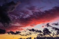 Stunning sky with sunset. Sunset in the city Royalty Free Stock Photo