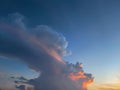Stunning sky view showcasing a vibrant display of clouds at sunrise Royalty Free Stock Photo