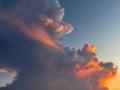 Stunning sky view showcasing a vibrant display of clouds at sunrise Royalty Free Stock Photo