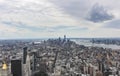 Beautiful aerial view of the Manhattan Island skyline Royalty Free Stock Photo