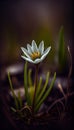 A Stunning Spring Flower in The Grass Bokeh Background AI Generative