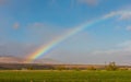 Stunning spring rainbow view of Morocco landscape