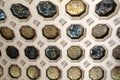 Stunning stained glass windows inside ballroom, Canfield Casino, Saratoga New York, 2016