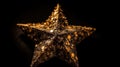 A star silhouette filled with golden tone colors created with Generative AI