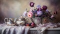 Lush Baroque Still Lifes: A Vibrant Collection Of Floral And Silver Tablescapes
