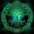 The Vibrant Celtic Tree of Life and Death Symbol, Generative AI