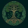 The Vibrant Celtic Tree of Life and Death Symbol, Generative AI