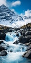 Icelandic Mountain Valley: A Fusion Of Water And Land