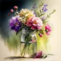 Painted Perfection: Watercolor Flowers for Mother\'s Day AI Generated