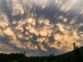 Stunning Stormy Clouds Reflecting the Sunset