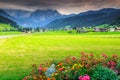 Stunning summer landscape with high mountains,Gosau,Austria,Europe Royalty Free Stock Photo