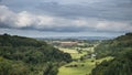 Stunning Summer landscape of view from Symonds Yat over River Wye in English and Welsh countryside Royalty Free Stock Photo
