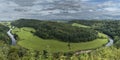 Stunning Summer landscape of view from Symonds Yat over River Wye in English and Welsh countryside Royalty Free Stock Photo