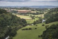 Stunning Summer landscape of view from Symonds Yat over River Wye in English and Welsh countryside Royalty Free Stock Photo