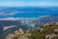 Stunning summit of Mount Wellington overlooking Hobart and the south coast Royalty Free Stock Photo