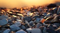 Godly Realistic Sunrise: A Stunning Close-up Of Colorful Rocks