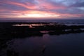 Stunning Sunrise image in lovely beach scotland Royalty Free Stock Photo