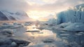 Stunning Sunrise Icebergs: A Terragen Apocalypse Landscape In Uhd