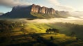 Magical Sunrise Photography Of Beautiful Tableland With Godrays