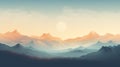 Stunning Sunrise Mountain Landscape With Subtle Gradients