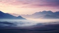 Ethereal Mountain And Desert Mist: Surreal Nature-inspired Imagery Royalty Free Stock Photo