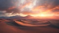 Stunning Sunrise Photography: Majestic Sand Dunes With Godrays Royalty Free Stock Photo