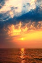 Stunning Sunrise Over The Sea Royalty Free Stock Photo