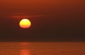 A stunning sunrise over the sea at Shellness, Isle of Sheppey, Kent. Royalty Free Stock Photo