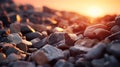 Godly Realistic Sunrise: A Stunning Close-up Of Colorful Rocks