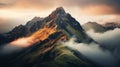 Stunning Sunrise Photography: Majestic Mountains And Godrays Royalty Free Stock Photo